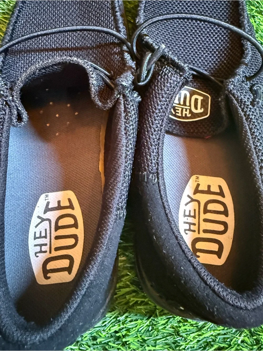 Hey Dude Black Canvas youth speckled sole Shoes - Slip-On Style 13c